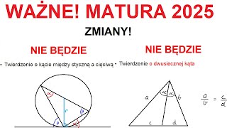 WAŻNE  Zmiany w podstawy programowej 2025 z matematyki Czego nie będzie na maturze z matematyki [upl. by Skerl]