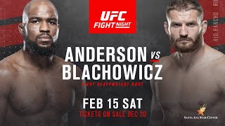 UFC Fight Night Anderson vs Blachowicz Predictions Preview Betting Odds [upl. by Esirrehc]