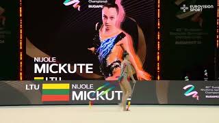 MICKUTE Nijole LTU RIBBON  278  Apparatus Final  EC Budapest [upl. by Attenna]