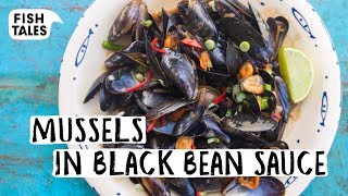 Cooking MUSSELS in Black Bean Sauce  Bart van Olphen [upl. by Ytsirhk89]