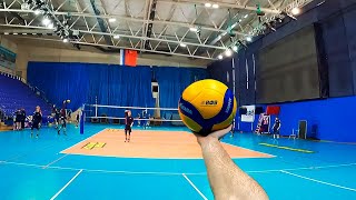 Volleyball First Person  Wing Spiker  Highlights  Youth Team VC Fakel POV [upl. by Venable]