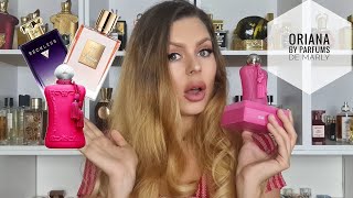 ORIANA BY PARFUMS DE MARLY Review amp Comparison Kilian Love Dont Be Shy amp Roja Dove Reckless Essence [upl. by Aytnahs]