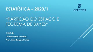 Cap 2 Probabilidade  Partição do espaço amostral e Teorema de Bayes [upl. by Gerger6]