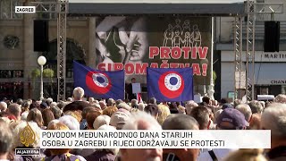 Hrvatski penzioneri poručuju da teško žive traže povećanje penzija [upl. by Squier]