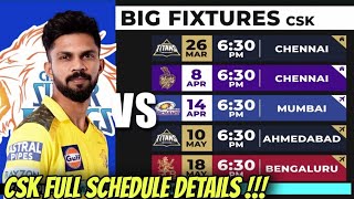 CSK VS MI 🔥 IPL 2024 Schedule Full Match Details [upl. by Aitram957]