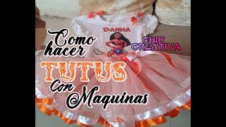 TUTU CON CINTA ESPECIAL a maquina de coser  MOANA [upl. by Krishnah]