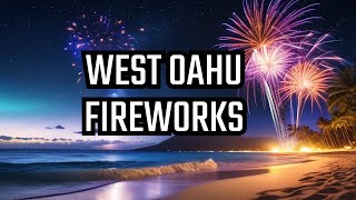 4k WEST OAHU Hawaii Fireworks Display New Years Day 2024  Unedited [upl. by Ambrosia]