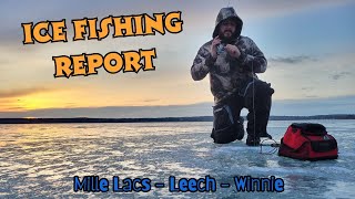 Ice Fishing Report Leech Lake Lake Winnie and Mille Lacs Lake 03012024 [upl. by Sherrod]