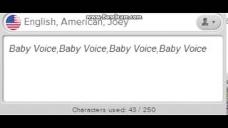 IVONA Joey Voice Baby VoiceBaby VoiceBaby Voice [upl. by Eicrad273]