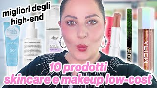 10 PRODOTTI di MAKEUP e SKINCARE LOW COST addirittura migliori degli HIGH END😍🔝✈️ [upl. by Tonry974]