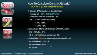 how to calculate density altitude plus comparison with flight computer values [upl. by Anyrb747]