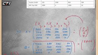 Matrizenoperationen  Lineare Algebra  Matrix  Vektor ★ Übung zu Textaufgabe mit Lösung [upl. by Tebor422]