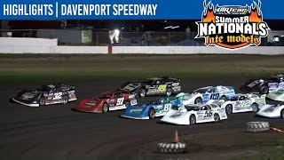 DIRTcar Summer Nationals Late Models Davenport Speedway July 1 2021  HIGHLIGHTS [upl. by Mw]