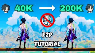 C0 F2P Xiao 200K Plunge Nuke Tutorial  No C6 FaruzanMona   Damage with Mona Genshin Impact [upl. by Edmon]