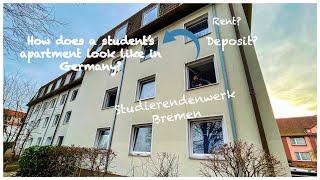 Students Apartment in Germany 📚🏘  Good or Bad  Studierendenwerk Bremen  Bremerhaven 🇩🇪 [upl. by Aihsiyt]