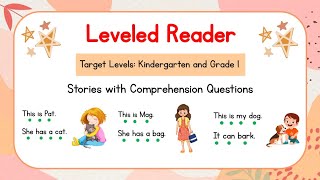 Reading for Kindergarten and Grade 1  Leveled Reader 1  Reading Comprehension [upl. by Demmer]