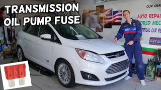 FORD CMAX TRANSMISSION OIL PUMP FUSE LOCATION REPLACEMENT [upl. by Robinet]