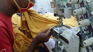 HOW TO BODY HEM ON FLATLOCK MACHINE  ফ্লাটলক মেশিনে বডি হেম  GARMENTS MANUFACTURER IN BANGLADESH [upl. by Ahsirpac]