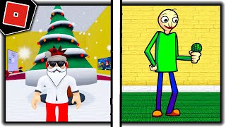 How to get BALDI and CHRISTMAS EVENT BADGES in HARRYS FNF ROLEPLAY  Roblox [upl. by Yelkao327]