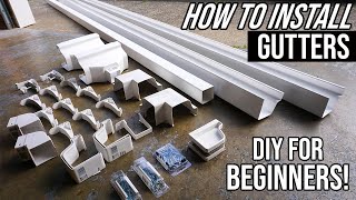 How To Install Gutters For Beginners Easy DIY Home Project [upl. by Lebna598]