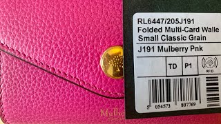 Unboxing Mulberry Folded Multi Card Wallet  Mulberry Pink  Always Sophie [upl. by Ellecrag]