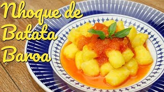 Nhoque de Baroa  mandioquinha  sem glúten e vegano  Menu de Nutri [upl. by Gelman698]