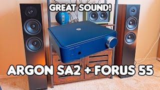 Argon Audio SA2 Streaming Amplifier  Forus 55 Speakers  Review quotGREAT SOUND amp COMBOquot [upl. by Capone]