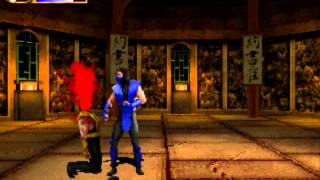 PSOne Mortal Kombat Mythologies SubZero  VS SCORPION FATALITY [upl. by Demmy]