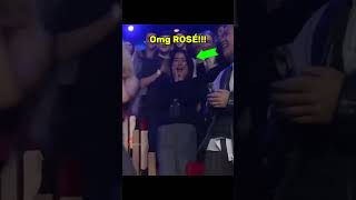 Fans reactions when Rosé approached🤣🤣 blackpink [upl. by Maher]