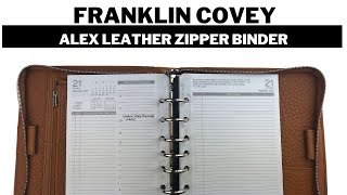 Franklin Covey Alex Leather Zipper Binder [upl. by Clintock]