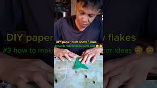 03 DIY paper craft paper snowflake Christmas decoration shortvideo shorts [upl. by De104]