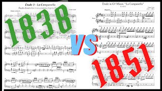 La Campanella Original 1838 VS 1851 Sheet Music [upl. by Enirod]