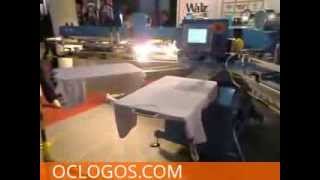 Maquina serigrafia textil automatica 6 colores 2 walz o OC Logos [upl. by Kirt]