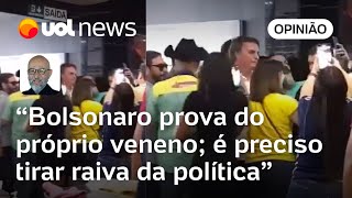 Bolsonaro recebe uma dose do seu próprio veneno ao ser filmado sob vaias e xingos diz Josias [upl. by Azelea]