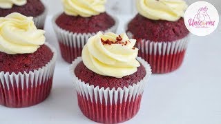 RED VELVET CUPCAKE  Ricetta originale facilissima con 1 uovo e senza lievito  UnicornsEatCookies [upl. by Manda]