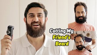 Cutting My Friends Beard for First Time  TRIM BEARD AT HOME  DSBOSSKO [upl. by Bloch]