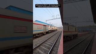 🔥Dangerous WAP 7  23 Coacher Poorva Express storms apart at 130 KMPH [upl. by Eecyak314]