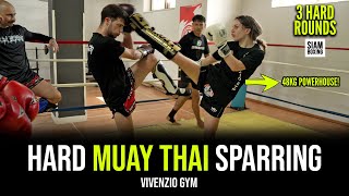 Hard Muay Thai Sparring  Siam Boxing  Vivenzio Gym [upl. by Nissa124]