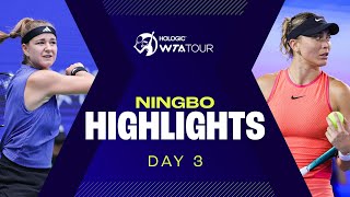 Muchova Badosa Yuan amp Kasatkina in action on Day 3 at Ningbo 2024  WTA Match Highlights [upl. by Hedda]