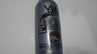 Via Natural Living Semi Permanent Hair Color 2oz 120 Dark Brown [upl. by Enomyar]