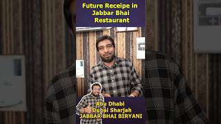 Jabbar Bhai Biryani New Menu  Arabic Mandi  Jabbar Bhai Restaurant Interview  SHARJAH shorts [upl. by Aleyak]