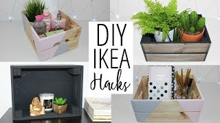 DIY Ikea and Pinterest Inspired Hacks  Crate Storage Ideas  Ikea Hacks Ep4 [upl. by Nydia]