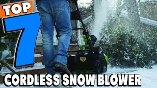 Top 5 Best Cordless Snow Blowers Review in 2024 [upl. by Hardy229]