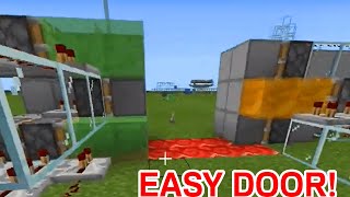 Simple Sliding 3x3 Piston Door for Minecraft Bedrock [upl. by Ahsiam]