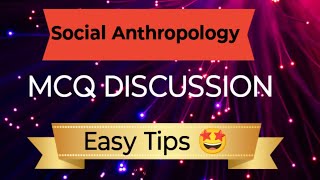 Social Anthropology MCQ discussionTips ampTrickseasyguideinbasociology [upl. by Teece]