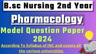 Pharmacology Bsc Nursing 2nd Year Question Paper 2024  Bsc Nursing 2nd Year Pharmacology Paper [upl. by Mohamed163]