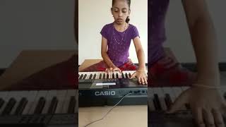 Rama Rama Ram Ram Ram song using keyboard by shriya [upl. by Airotal]