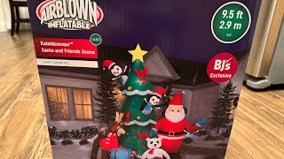 Santa and friends scene 95ft BJ’s exclusive inflatables christmas santa christmas2023 penguin [upl. by Litnahs]