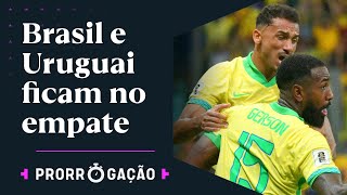 GERSON MARCA GOLAÇO MAS BRASIL EMPATA COM O URUGUAI EM MAIS UM JOGO COM VAIAS PARA A SELEÇÃO [upl. by Nhtanhoj]