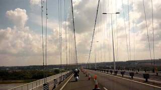 YSA Humber Bridge World Record Scooter Crossing [upl. by Eylk]